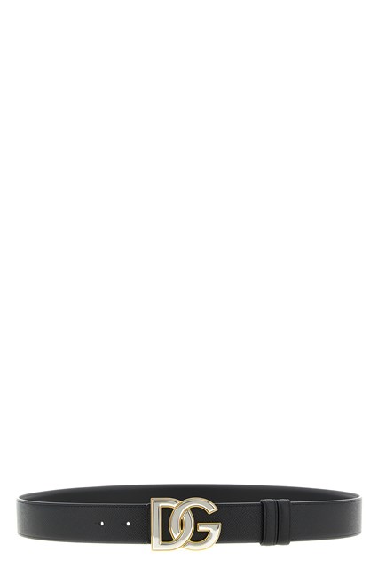 Cintura reversibile 'DG' incrociato