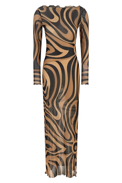 Abito tulle stampa 'Marmo'