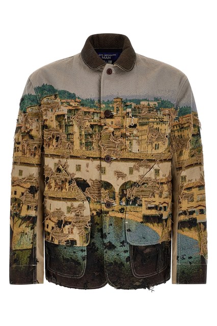 Giacca quadro jacquard