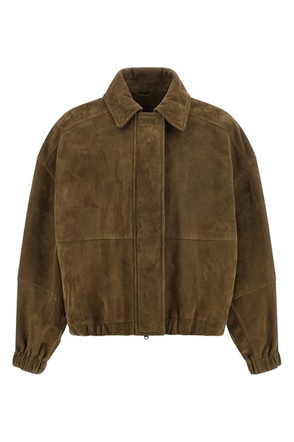 Giacca suede 'Shiny Zipper Pull'