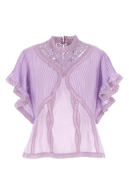 Openwork detail blouse
