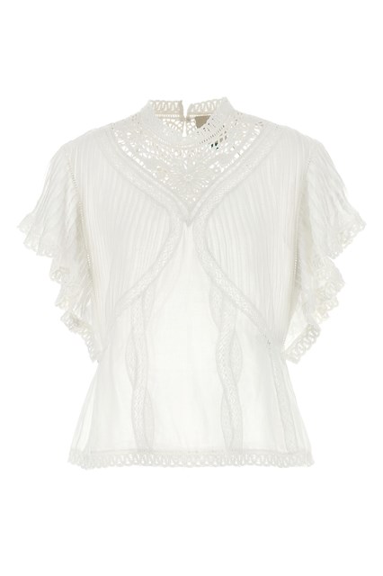 Openwork detail blouse