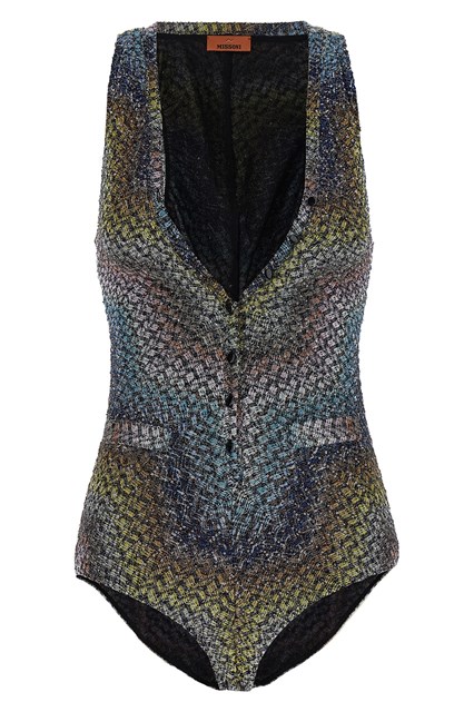 Zigzag one-piece swimsuit