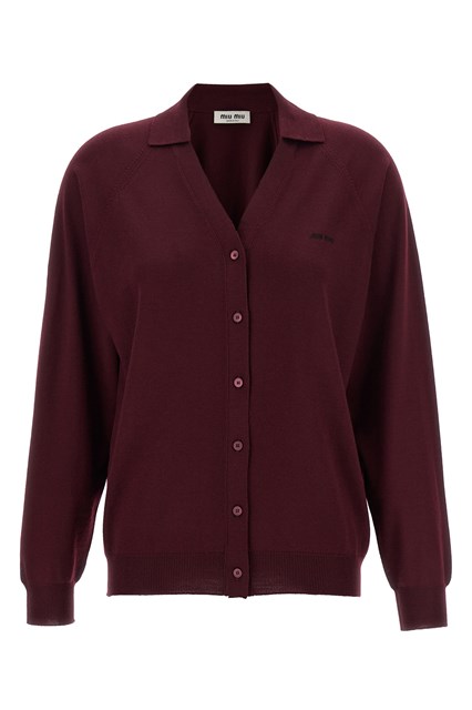 Logo intarsia cardigan