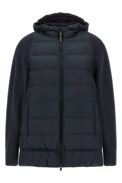 'Shiny Zipper Pull' down jacket