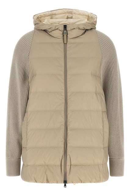 'Shiny Zipper Pull' down jacket