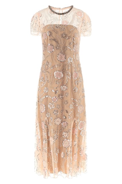 Abito 'Pink Flower Sequin Embellished Midi'