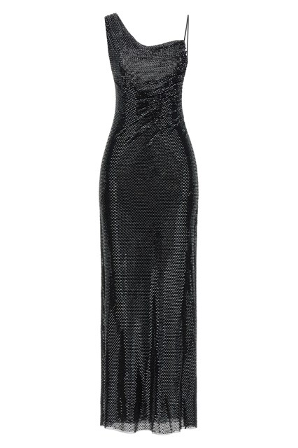 Abito 'Black Rhinestone Draped Maxi'