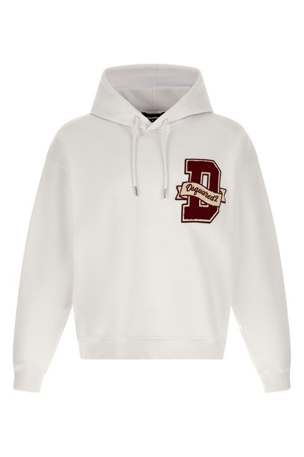 Felpa con cappuccio patch logo