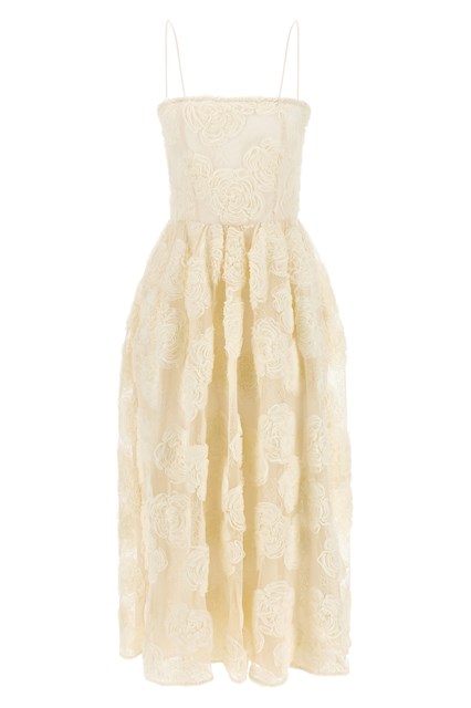 Abito 'Flower Mesh Midi'