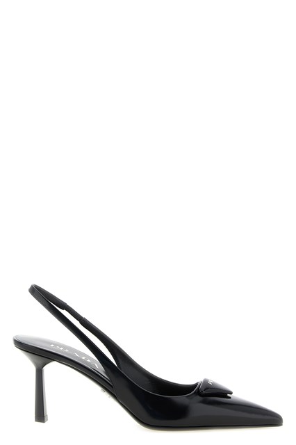 Slingback pelle spazzolata