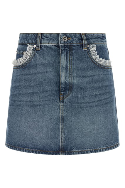 Gonna denim e pizzo
