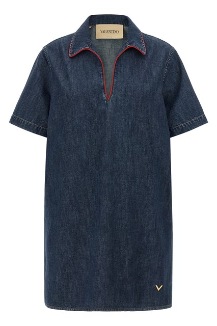 Abito Valentino Garavani in denim Chambray 'VLogo'