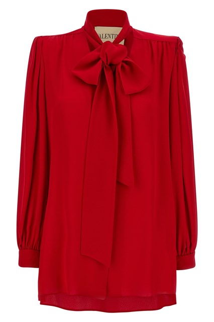 Camicia Valentino Garavani in seta con fiocco