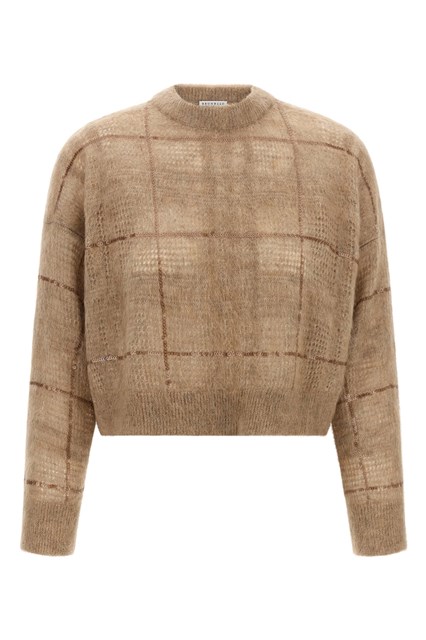 Maglia quadri paillettes