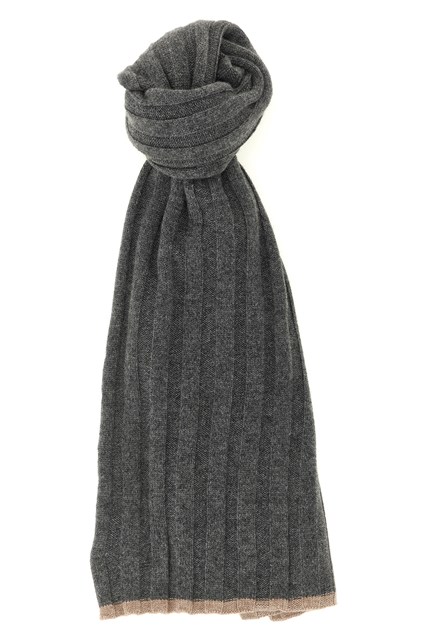 Sciarpa maglia di cashmere a coste