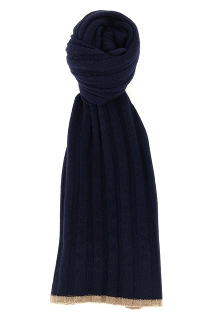 Sciarpa maglia di cashmere a coste
