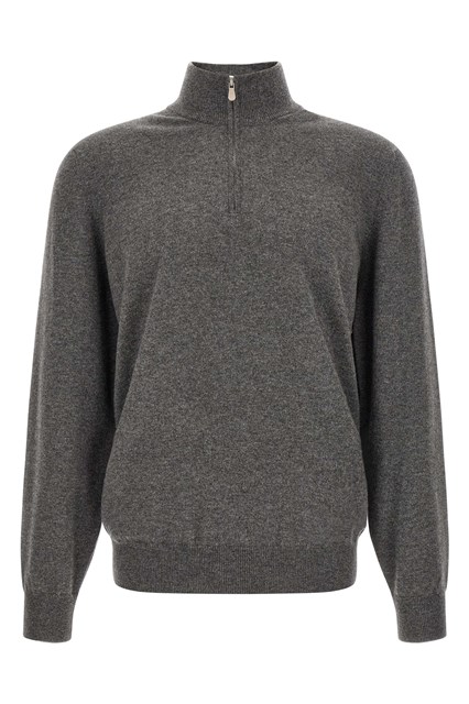 Maglia cashmere half-zip