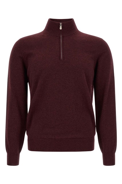 Maglia cashmere half-zip