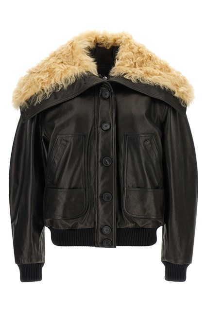 Bomber collo shearling