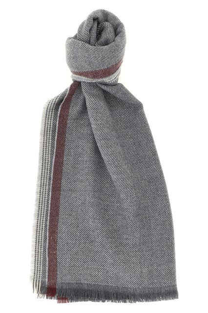 Sciarpa diagonale di lana e cashmere