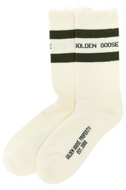 Calze bordo distressed