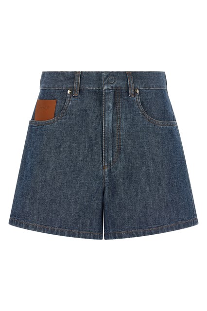 Short denim chambray