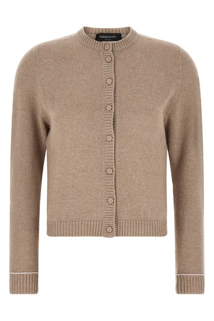 Cardigan bottoni ricoperti