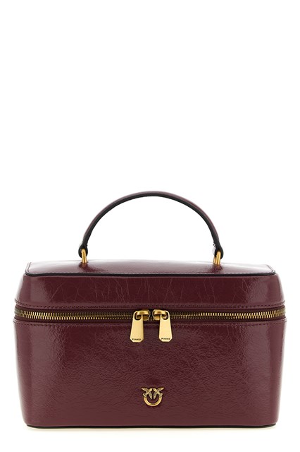 Borsa a mano pelle effetto stropicciato