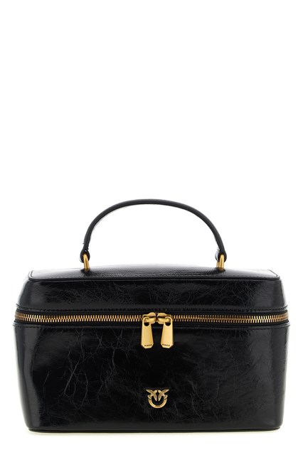Borsa a mano pelle effetto stropicciato