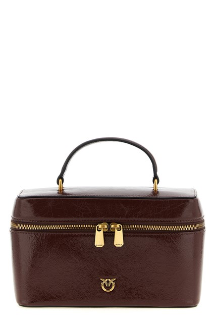 Borsa a mano pelle effetto stropicciato