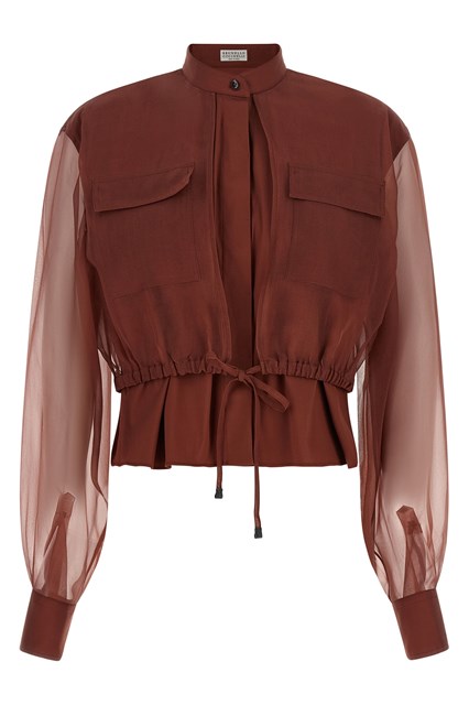 Blusa maniche seta