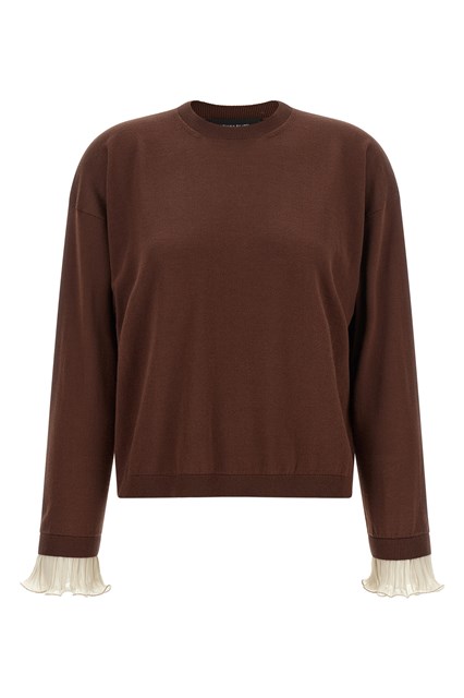 Maglia con polsini plissettati