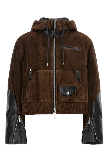 Giacca in pelle scamosciata