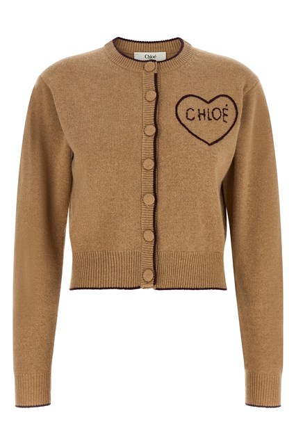Cardigan intarsio cuore