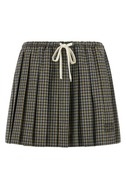 Gonna pieghe tartan