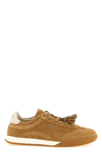 Sneaker in suede con nappine