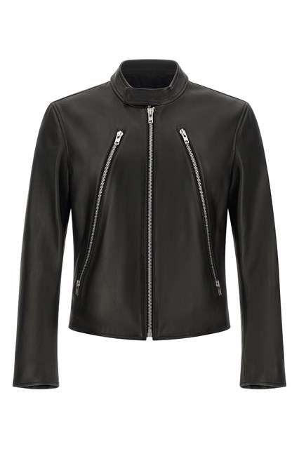Giacca in pelle '5-zip'