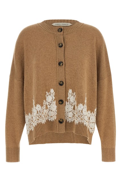 Cardigan inserto pizzo