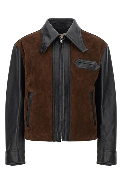 Giacca pelle e suede