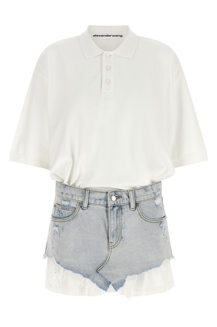 Abito polo gonna denim