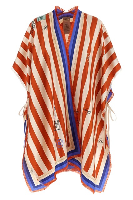 Poncho stampa 'Pequin'