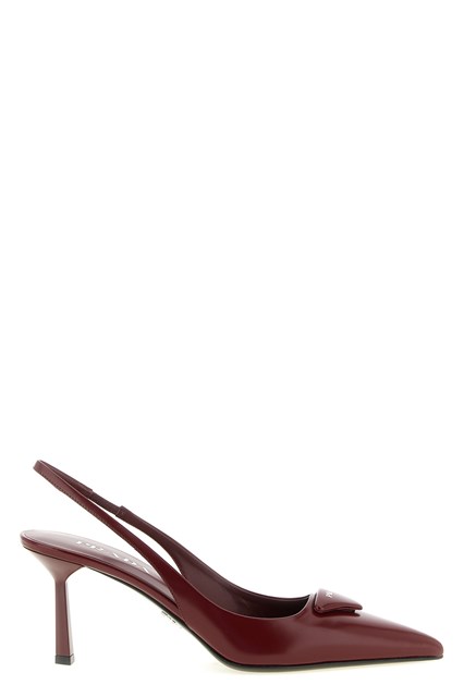Slingback pelle spazzolata