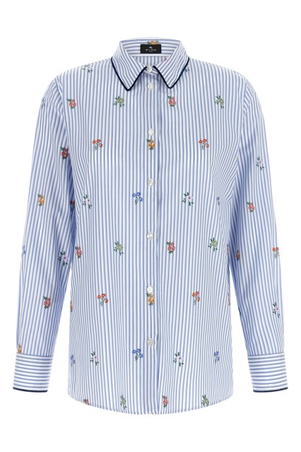 Camicia ricami floreali