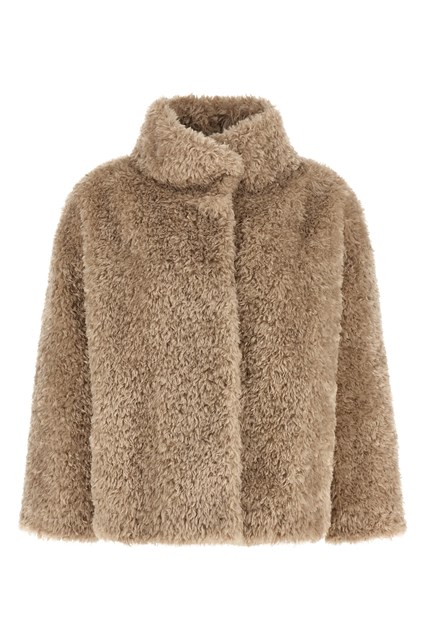 Cappotto effetto shearling arricciato