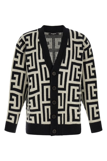 Cardigan macro monogram