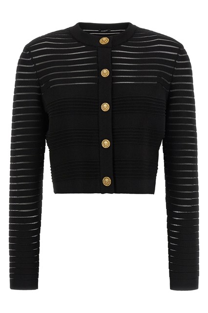 Cardigan righe semitrasparenti