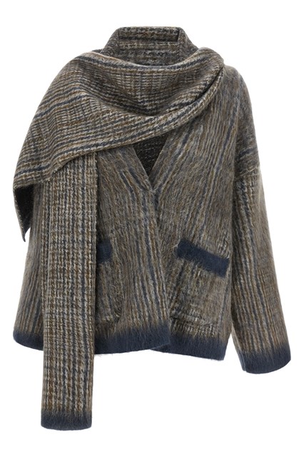 Cardigan con sciarpa