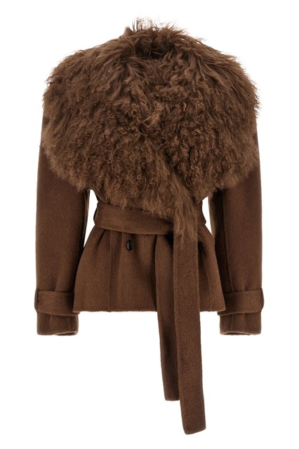 Cappotto collo shearling