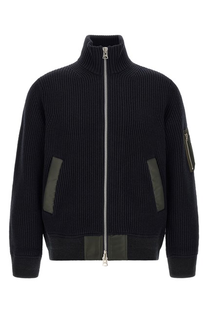 Blouson maglia a coste